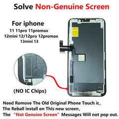 10-Pack LCD Screen Digitizer Assembly With Portable IC for iPhone 12 mini (RJ-Incell/ COF) - Black