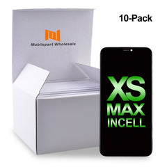 10-Pack LCD Screen Digitizer Assembly with Frame for iPhone XS Max (RJ-Incell/ COF) - Black